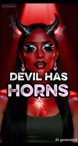 Devil has horns