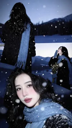 GHÉP ẢNH TUYẾT RƠI 