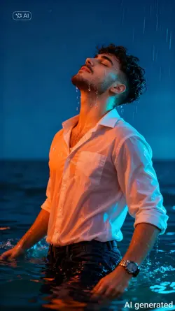 Deniz yağmur şablonu