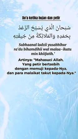 do'a saat ujan&petir