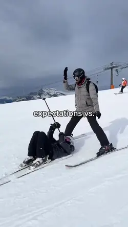 coupl skiing reality