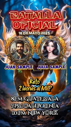 Flyer para batallas 