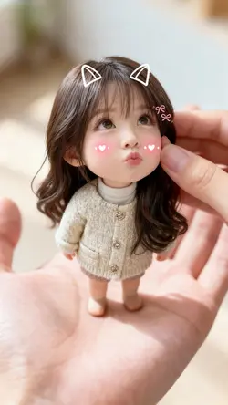 Mini véo má cute