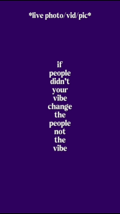 not the vibe