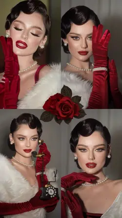 Kolaj 4lü kırmızı 