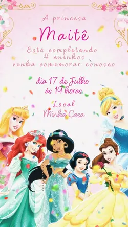 Princesas convite