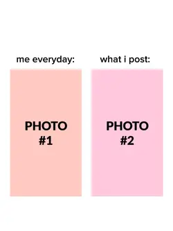 me vs what i post