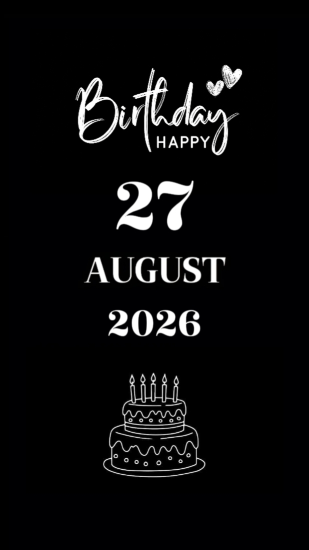 HBD BABY 27 AUGUST