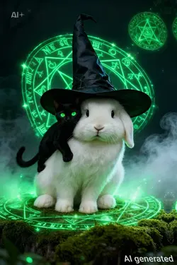 魔法うさぎと黒猫