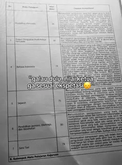 galau dulu, nilai