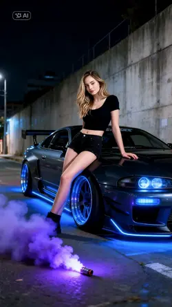 Woman GTR-R34 Cars 