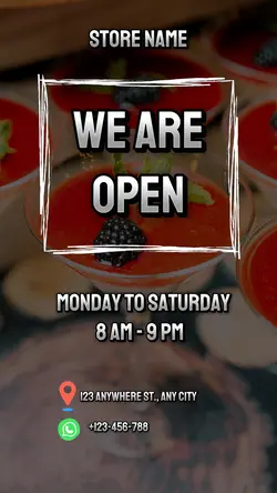 We are open 1 foto