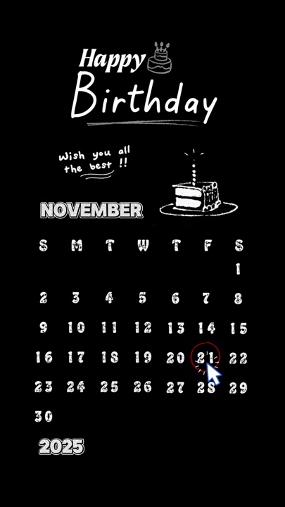 Birthday 21 November