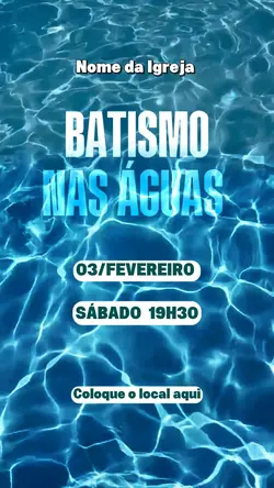 BATISMO NAS ÁGUAS