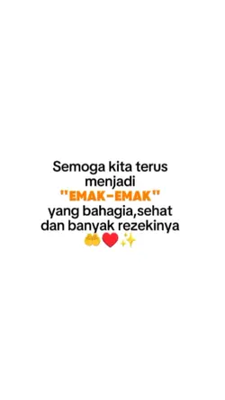 Semoga menjadi emak2