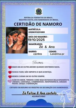 certidão de Amor 