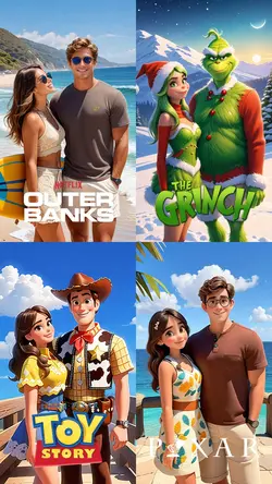 4 cartoon characters