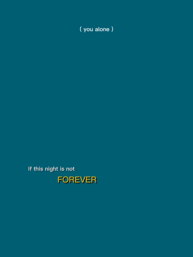 not forever 