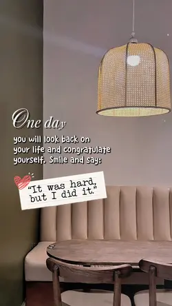 Be proud of yourself