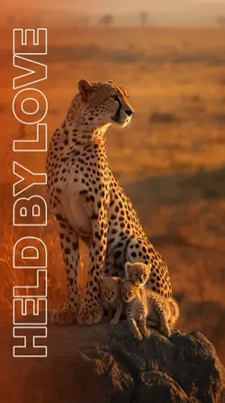 Cheetah and cubs