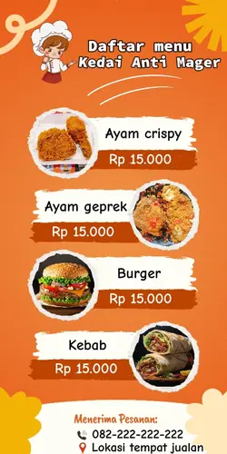 Daftar menu jualan 