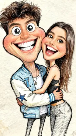 Couple caricature