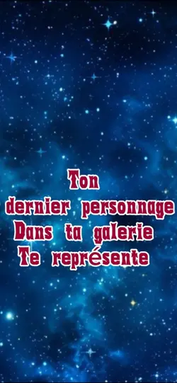 Ton dernier perso