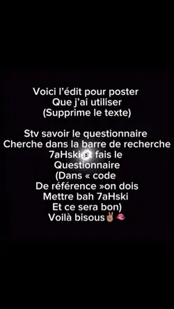 Mon édit pour poster