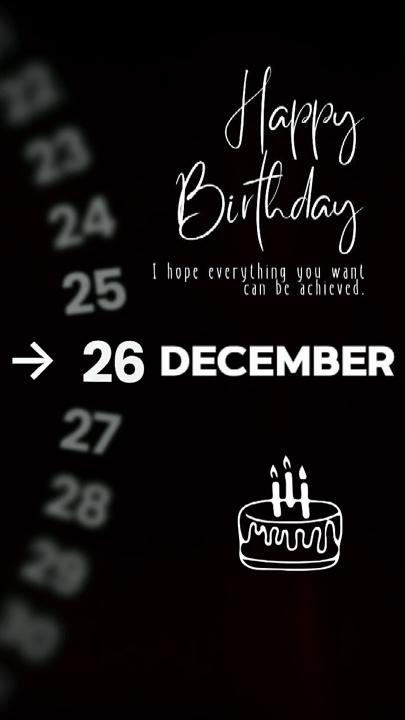 Anniversaire 26 décembre