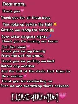 Dear Mom