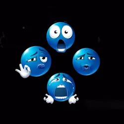 Trend blue emoji 