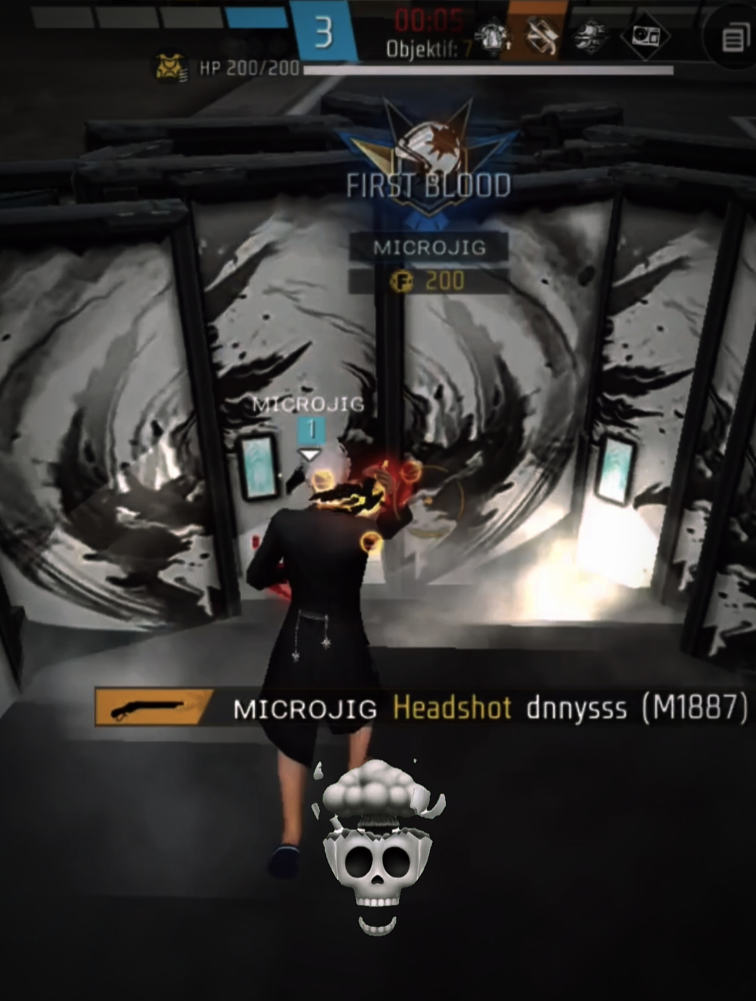 Tendência de rosto de caveira ff 