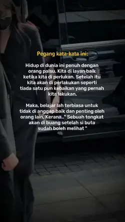 pegang kata-kata ini