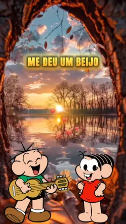 Me deu um beijo doce
