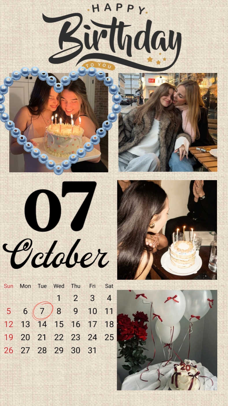ANNIVERSAIRE LE 7 OCTOBRE