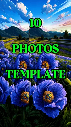 10 Photo Template 