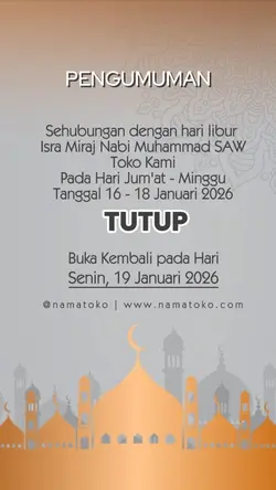 PENGUMUMAN TUTUP