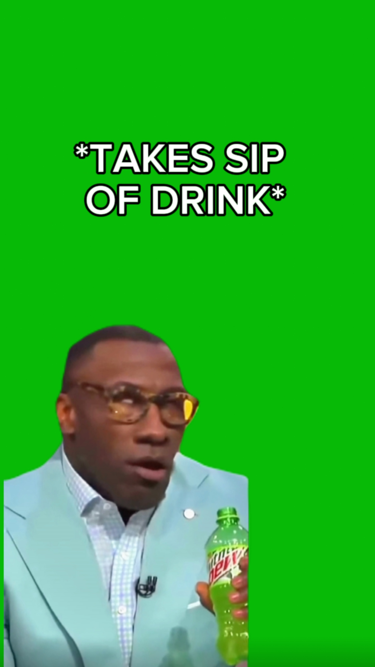 Sipping my drink 
