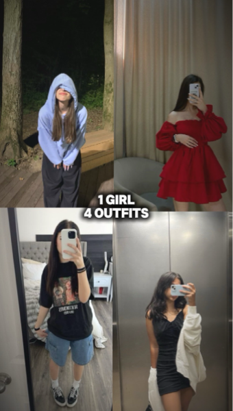 1 garota 4 roupa 