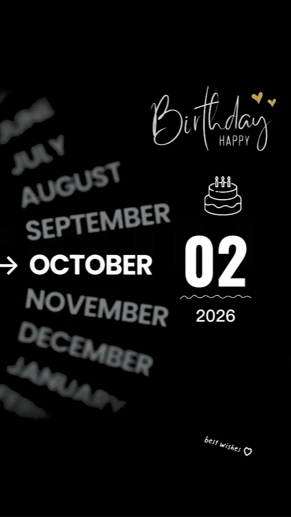 Birthday 02 October 2026