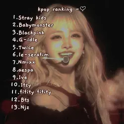 kpop ranking..!