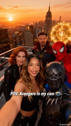 selfie with avengers