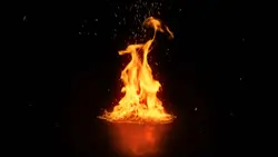 fire burning ¹²