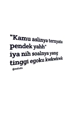 kamu aslinya pendek