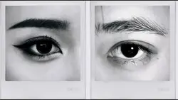 目のポラロイドを2枚