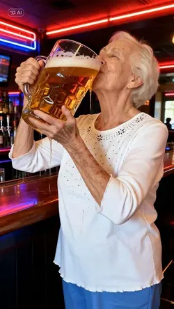 Drinking Giant Beer