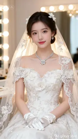 Ghép ảnh cô dâu xinh