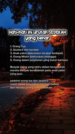 Urutan Sedekah