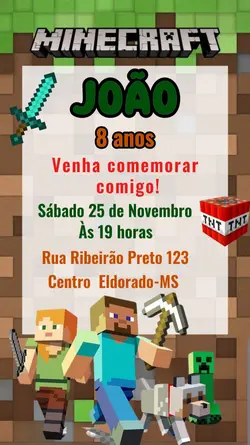 Convite minecraft