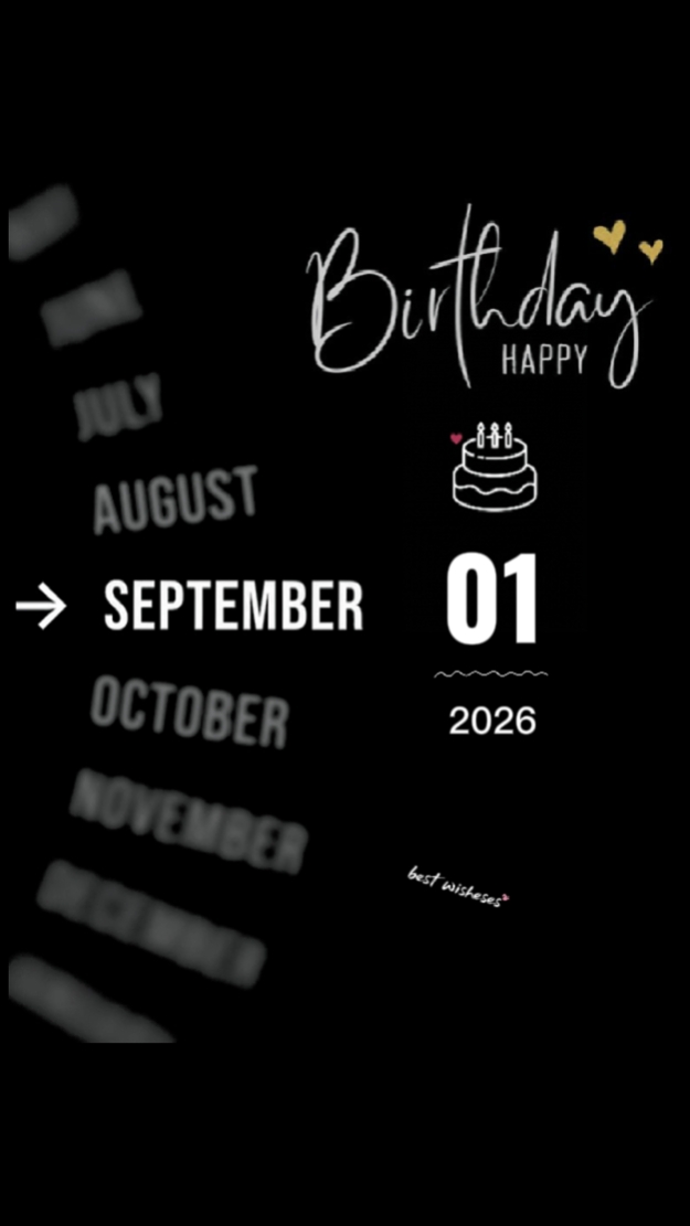 HBD 01 SEPTEMBER